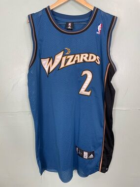 Vintage Adidas NBA Washington Wizards John Wall #2 Royal Blue Swingman XXL